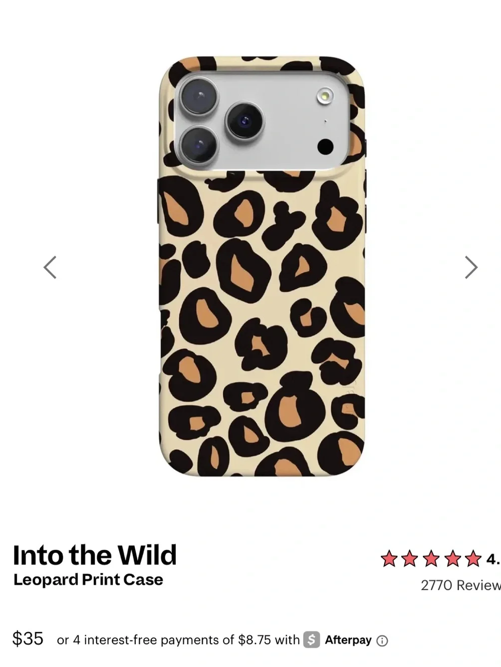 Into the Wild Leopard Print Phone Case - Beige & Black